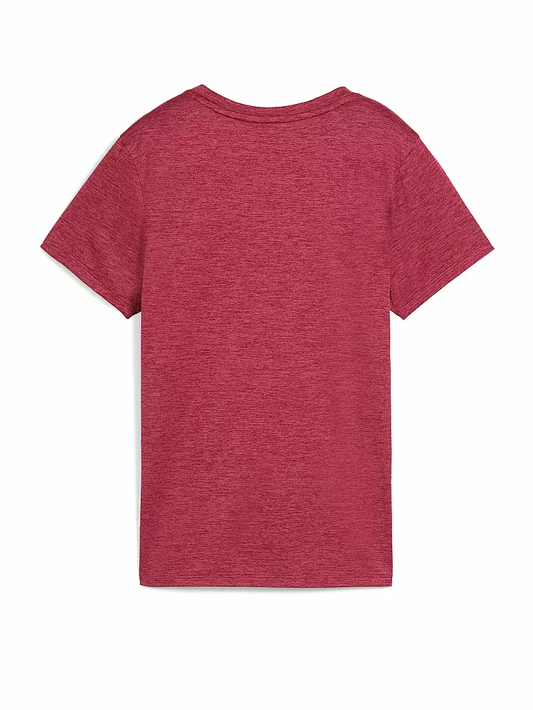 PUMA | Damen Fitnessshirt Essential Heather Logo | Rouge