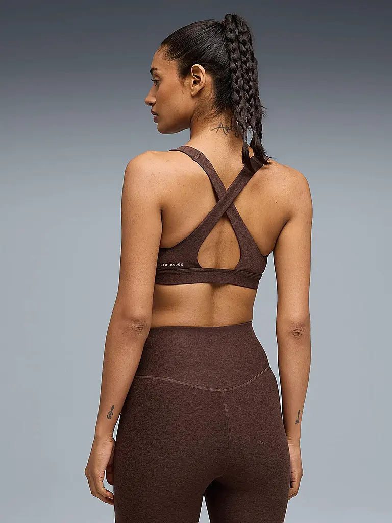 PUMA | Damen Sport-BH CLOUDSPUN Medium Support | Marron