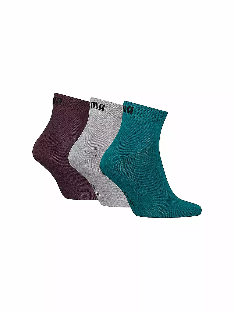 PUMA | Freizeitsocken Quarter Plain 3er Pkg. | Pétrole