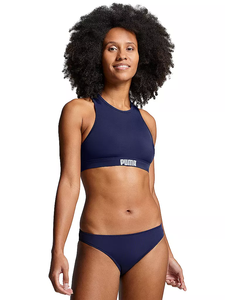 PUMA | Haut de bikini racerback pour femme | Bleu foncé