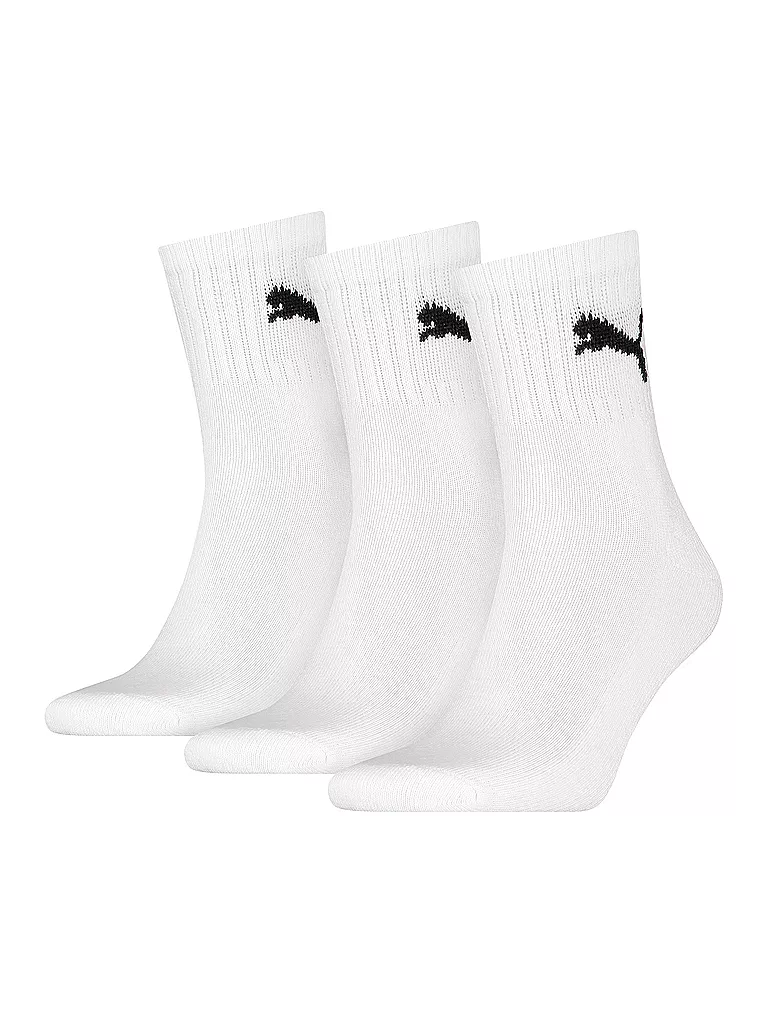 PUMA | Lot de 3 paires de chaussettes coupe classique | Blanc
