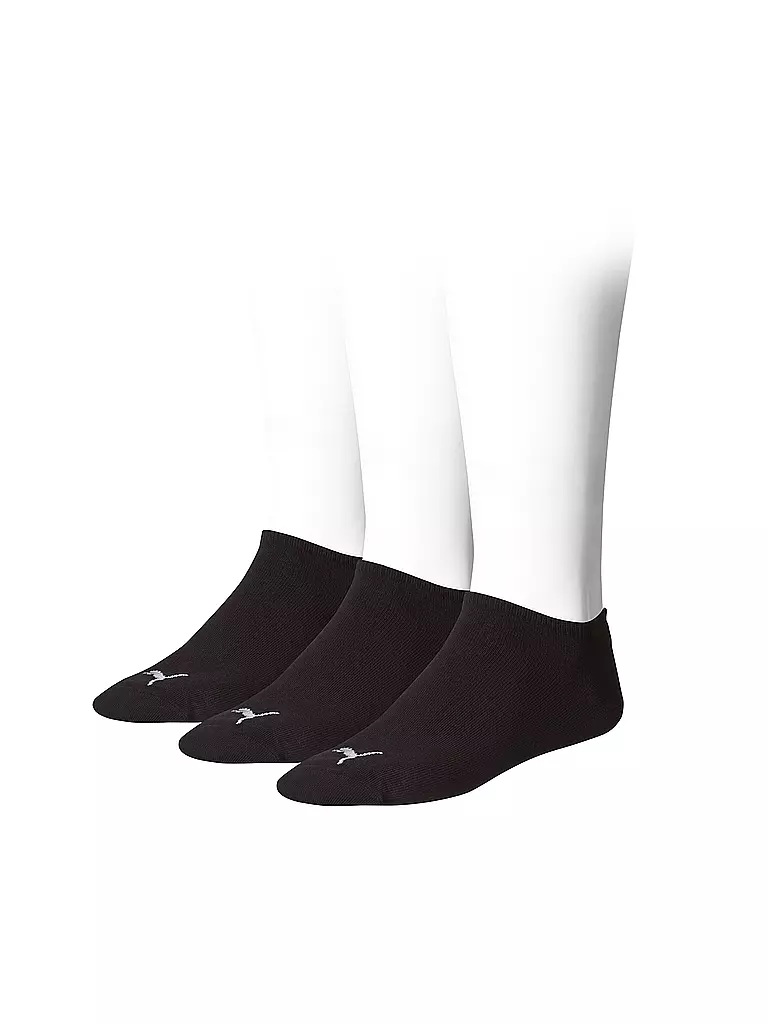 PUMA | Lot de 3 paires de chaussettes de sport invisibles | Noir