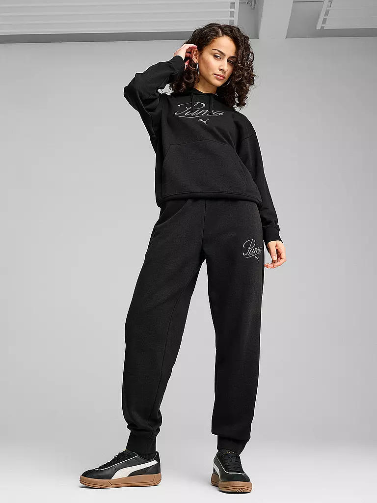 PUMA | Pantalon de jogging femme ESS SCRIPT Comfort | Noir