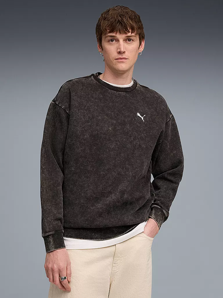 PUMA | Sweat pour homme ESS ELEVATED Relaxed Wash | Noir