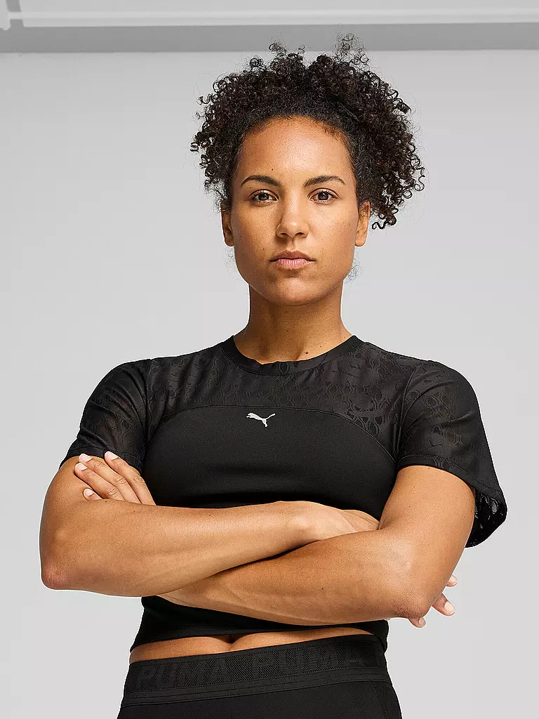 PUMA | T-shirt de fitness court en dentelle pour femmes |
