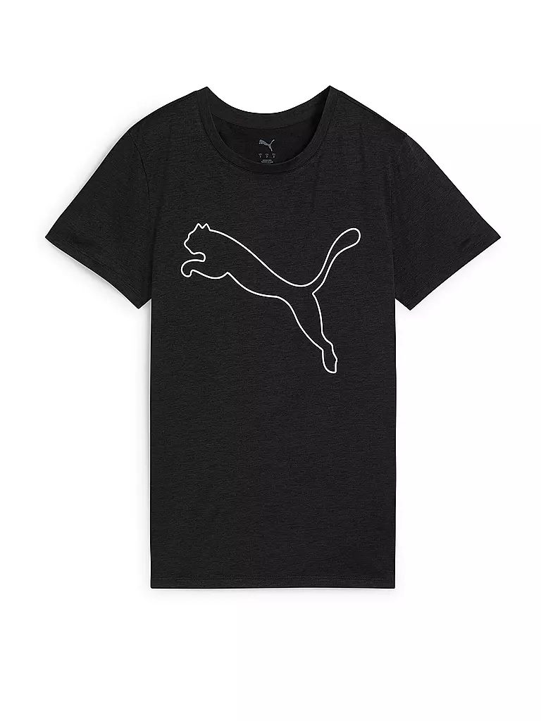 PUMA | T-shirt de fitness femme Essential Heather Logo | Noir