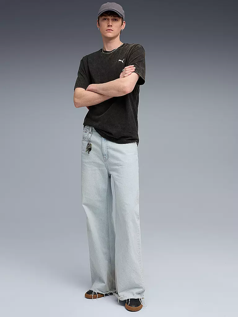PUMA | T-shirt homme ESS ELEVATED Relaxed Wash | Noir