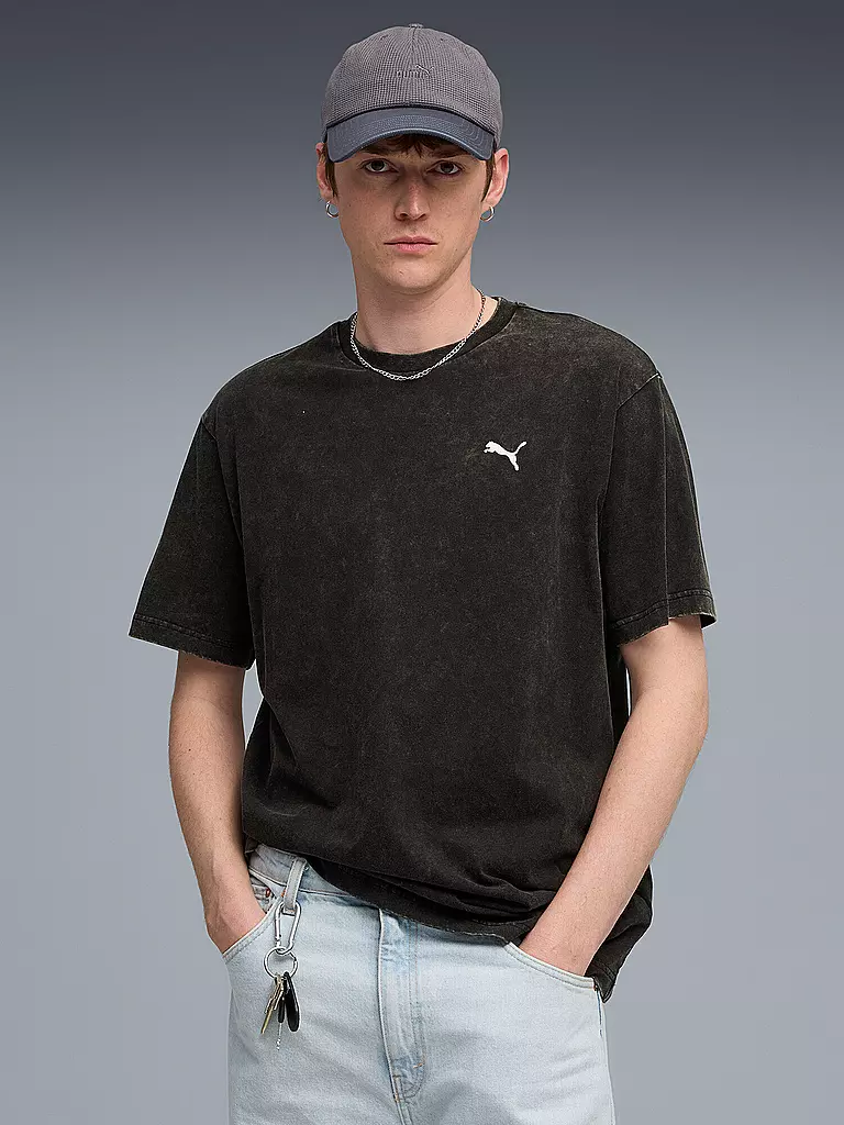 PUMA | T-shirt homme ESS ELEVATED Relaxed Wash | Noir