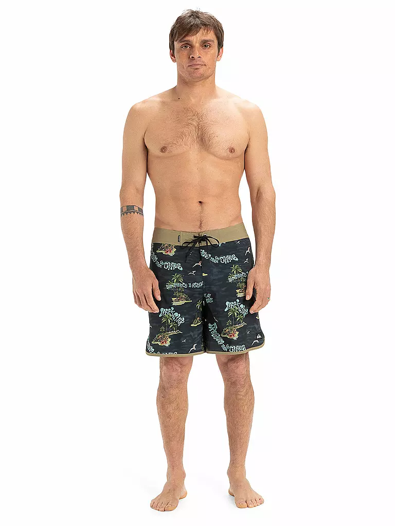 QUIKSILVER | Beachshort Surfsilk Scallop 18" pour homme | Noir