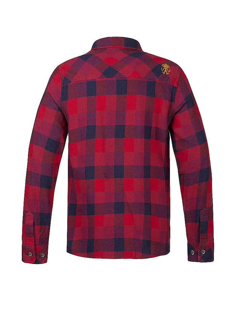 RAFIKI | Chemise d'escalade Virage Flannel pour hommes | Rouge foncé