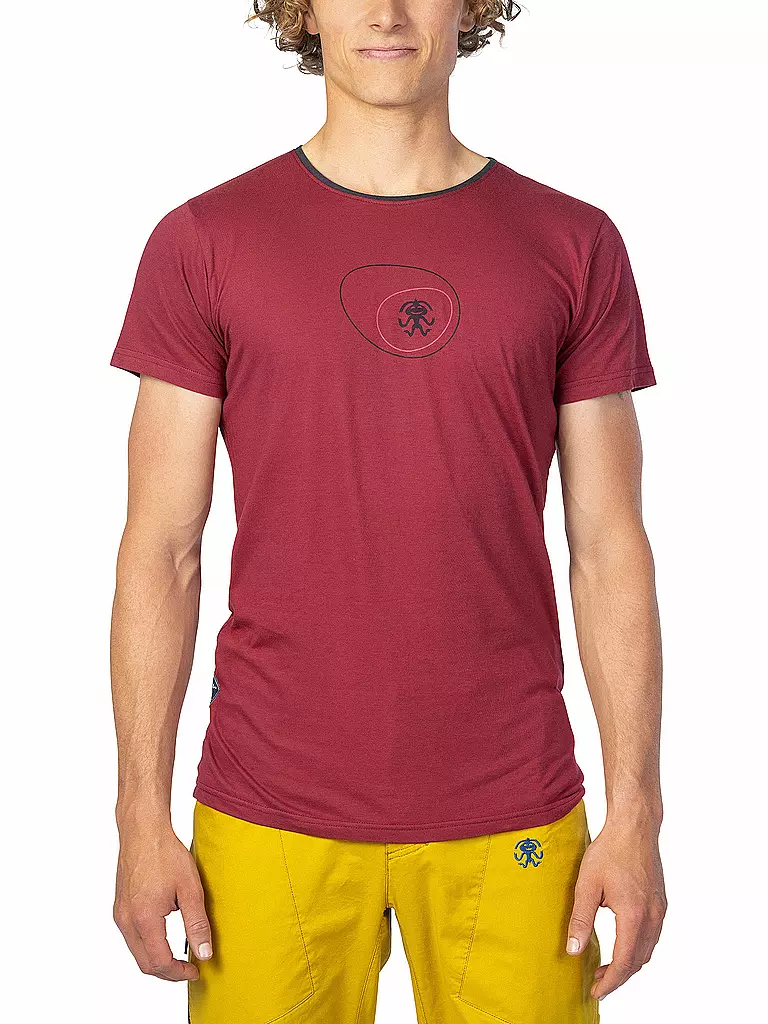 RAFIKI | T-shirt d'escalade Zone Modal pour hommes | Rouge foncé