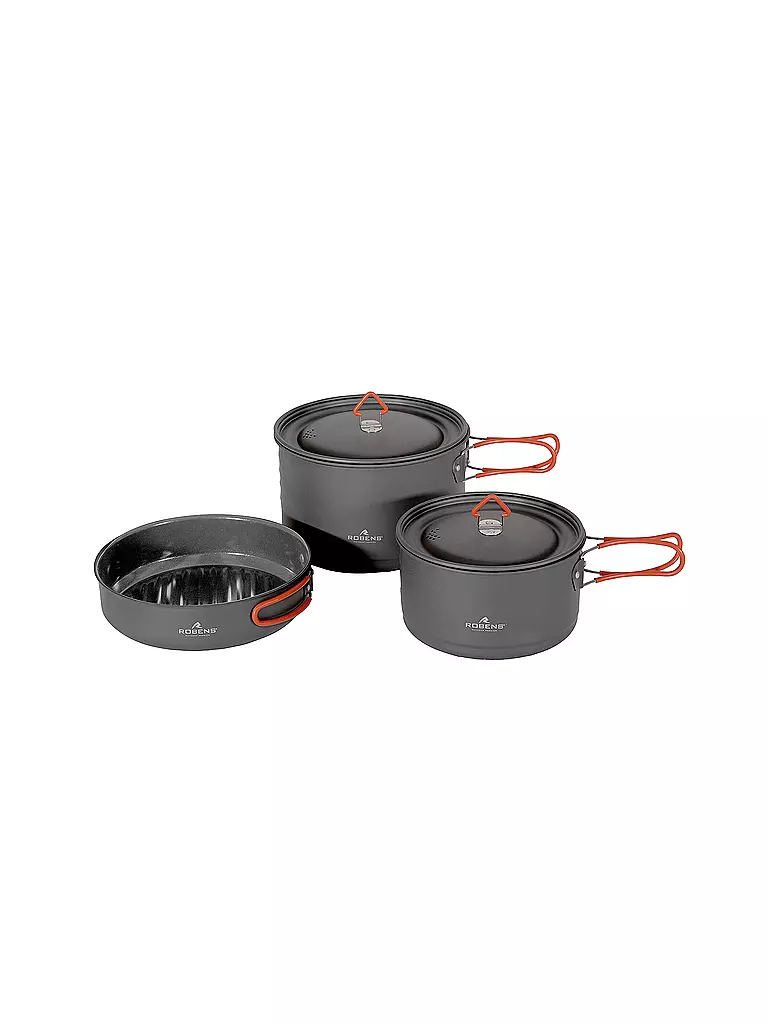 ROBENS | Batterie de cuisine de camping Basecamp Pro Ceramic Cook Set XL | Gris
