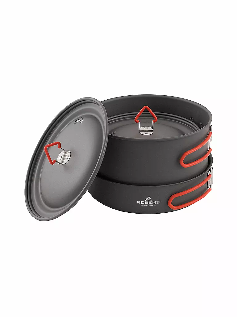 ROBENS | Batterie de cuisine de camping Basecamp Pro Ceramic Cook Set XL | Gris