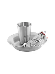 ROBENS | Ensemble de repas de camping Sierra Steel | Argent