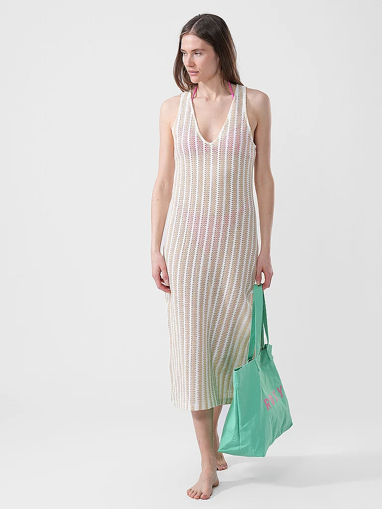 Roxy Moana Story Women's Beach Dress Cream XS 5