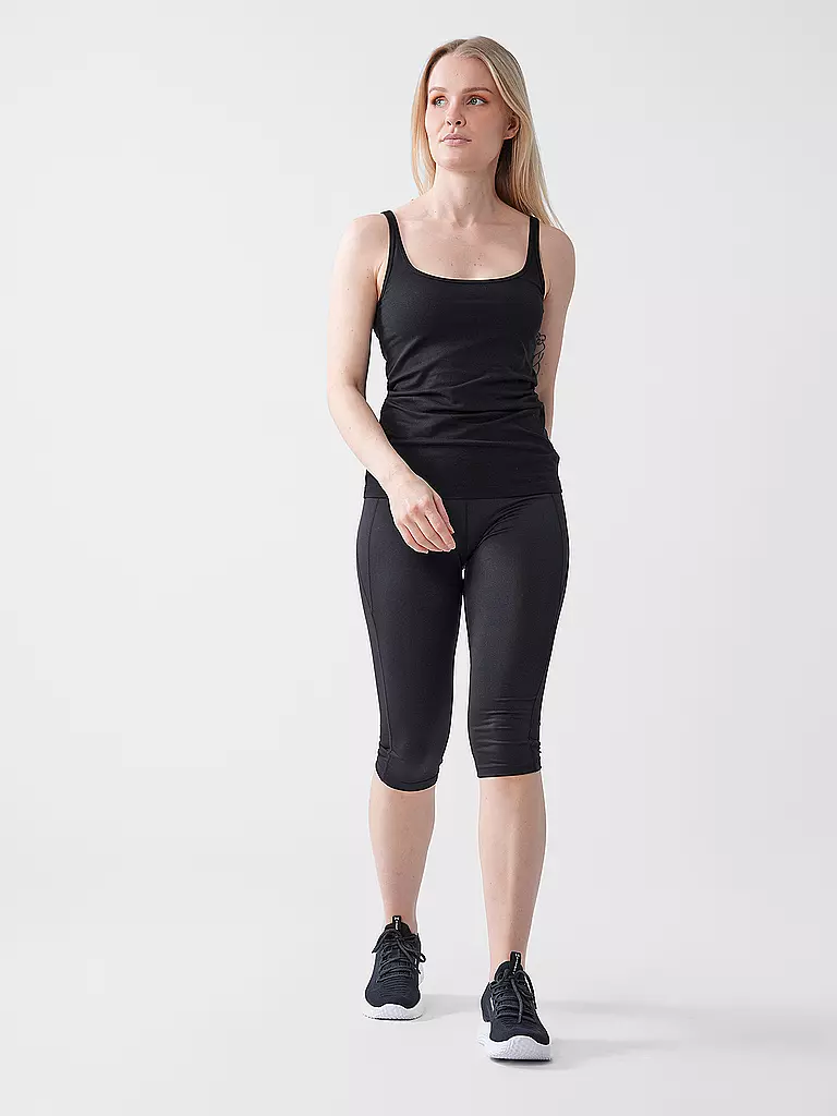 RUKKA | Pantalon de course 3/4 pour femmes Maakeski | Noir