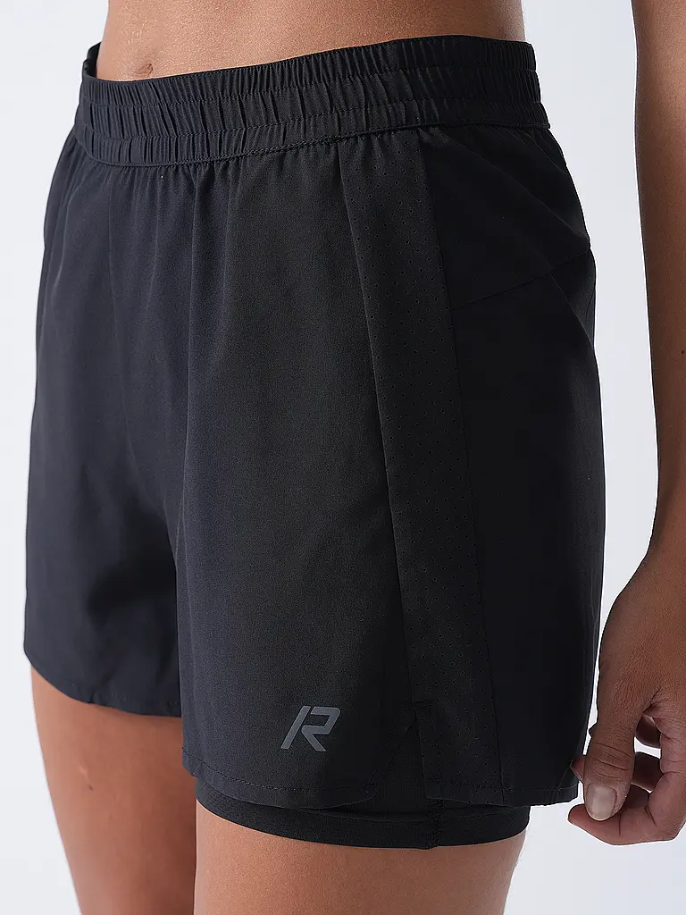 RUKKA | Short de course 2 en 1 Makela pour femmes | Noir