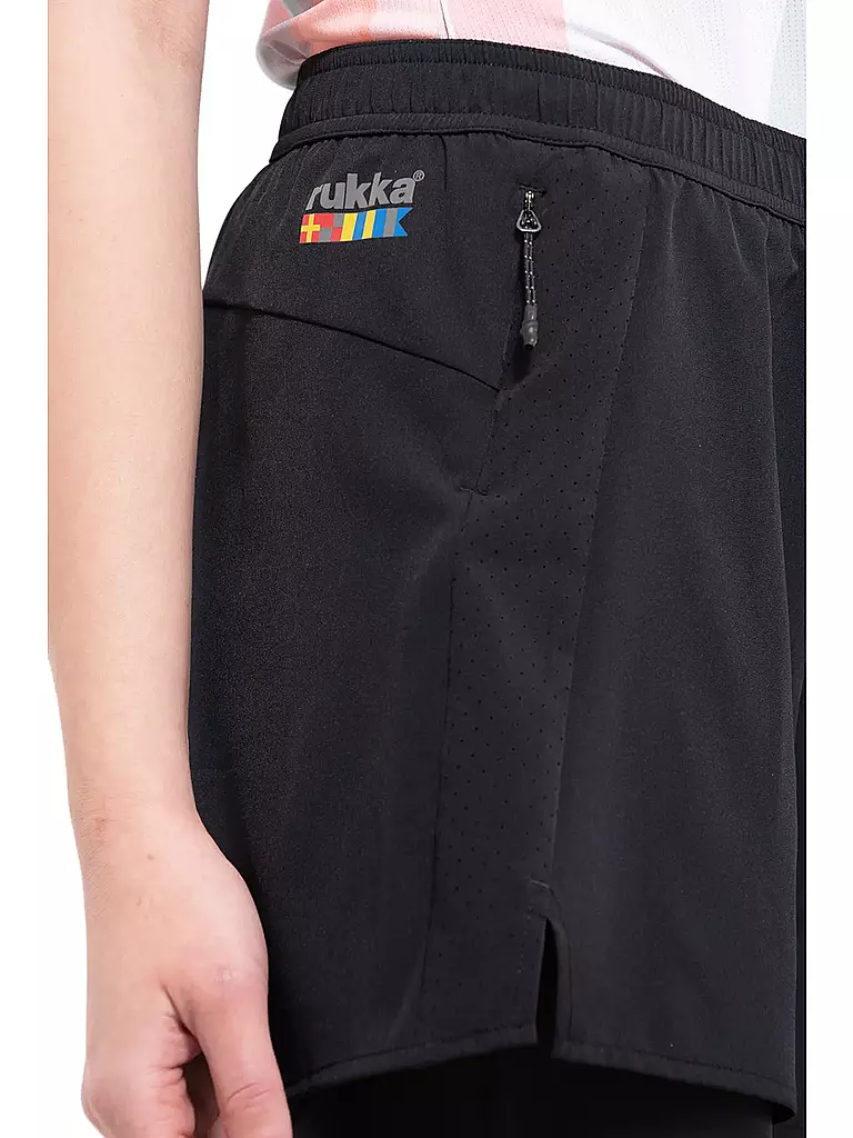 RUKKA | Short de course 2en1 Makela pour femmes | Noir