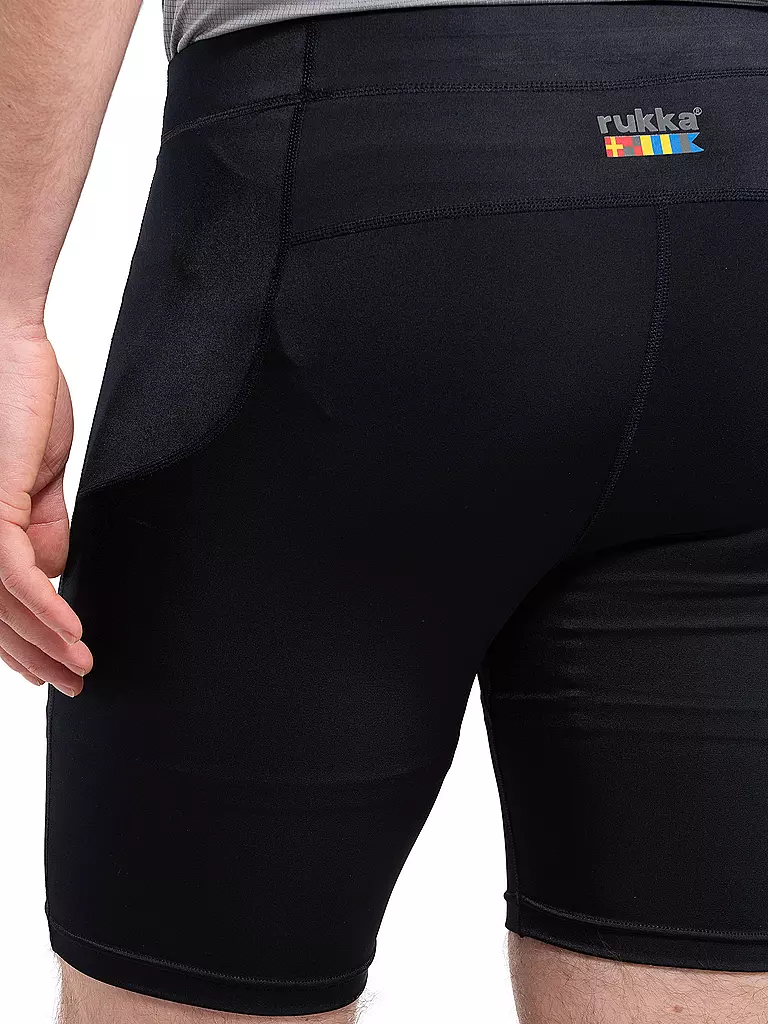 RUKKA | Short de course Maamaki pour hommes | Noir