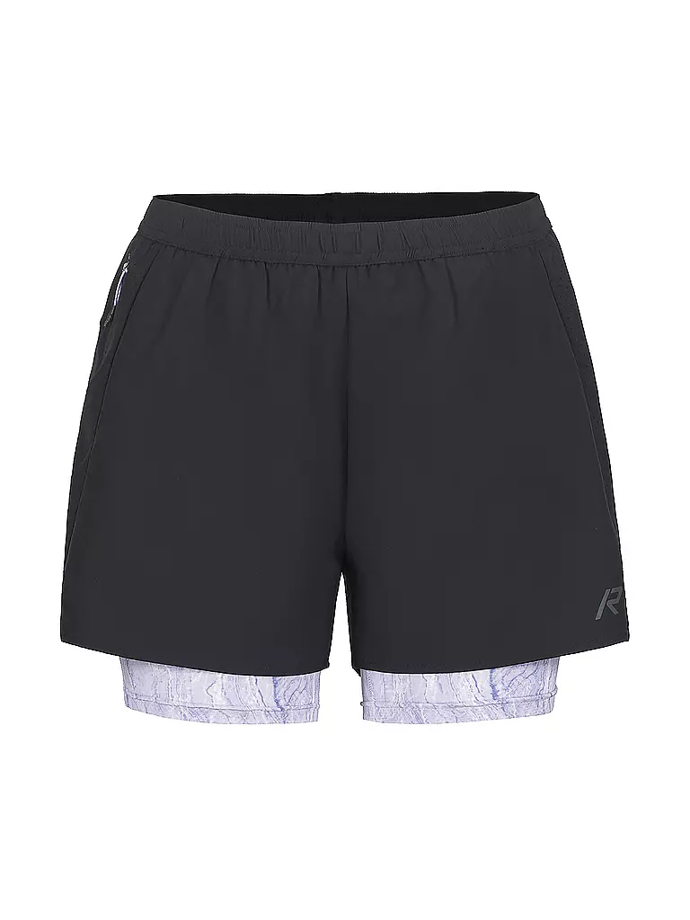 RUKKA | Short de course pour femmes Makela Print 2en1 | Noir