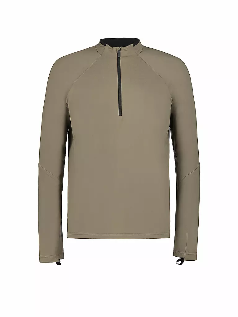RUKKA | T-shirt de course pour homme Maanin avec zip | Marron