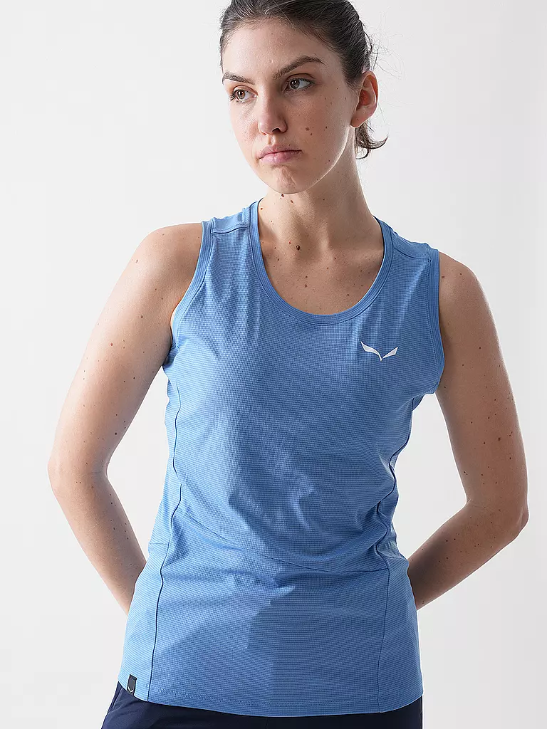 SALEWA | Débardeur fonctionnel femme Puez Sporty Dry'Ton | Bleu clair