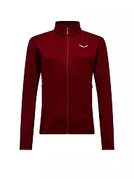 SALEWA | Damen Fleecejacke Puez Rocca PL | Rouge foncé