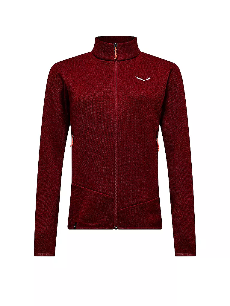 SALEWA | Damen Fleecejacke Puez Rocca PL | Rouge foncé