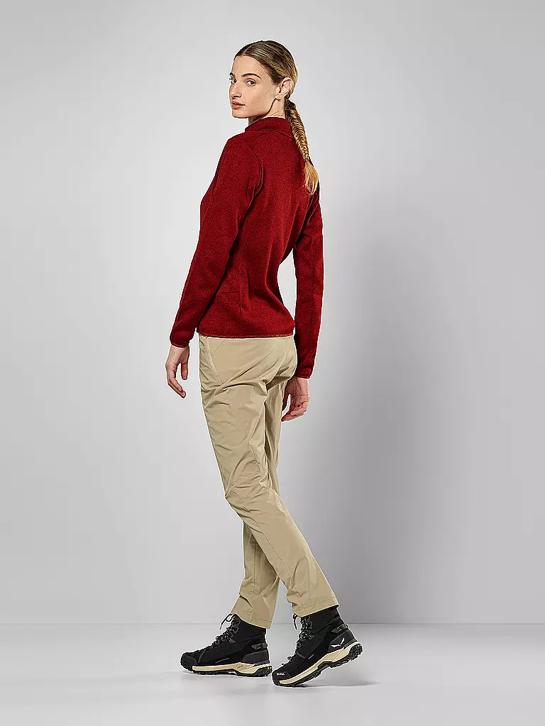 SALEWA | Damen Fleecejacke Puez Rocca PL | Rouge foncé