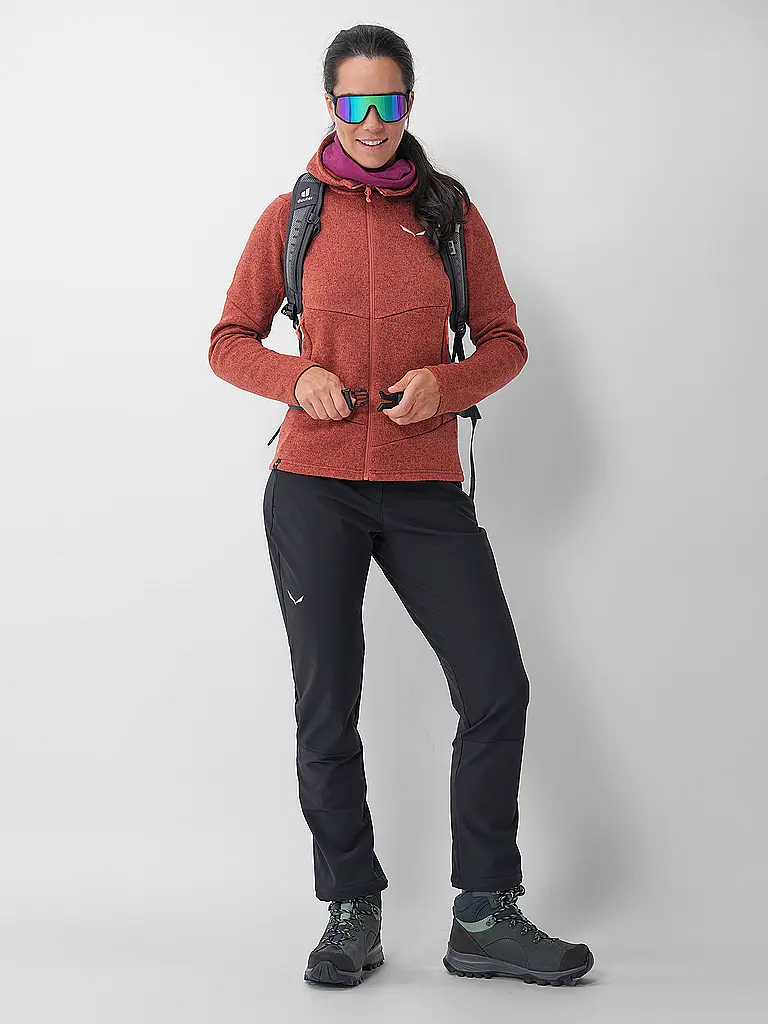 SALEWA | Pantalon de randonnée femme Puez Dolomitic 2 Durastretch Regular | Noir