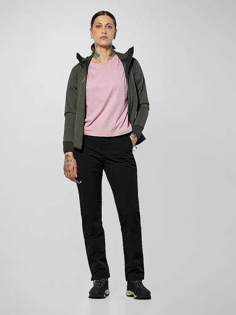 SALEWA | Pantalon de randonnée femme Puez Dolomitic 2 Durastretch Regular | Noir