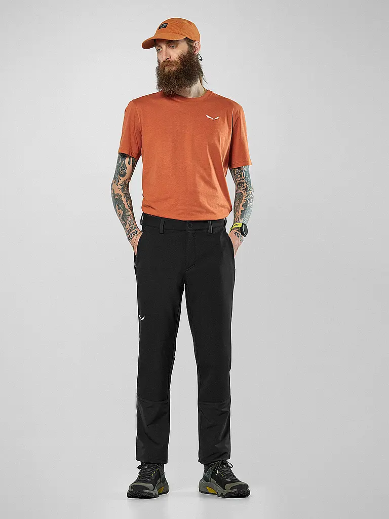 SALEWA | Pantalon de randonnée homme Puez Dolomia 2 Durastretch Regular | Noir