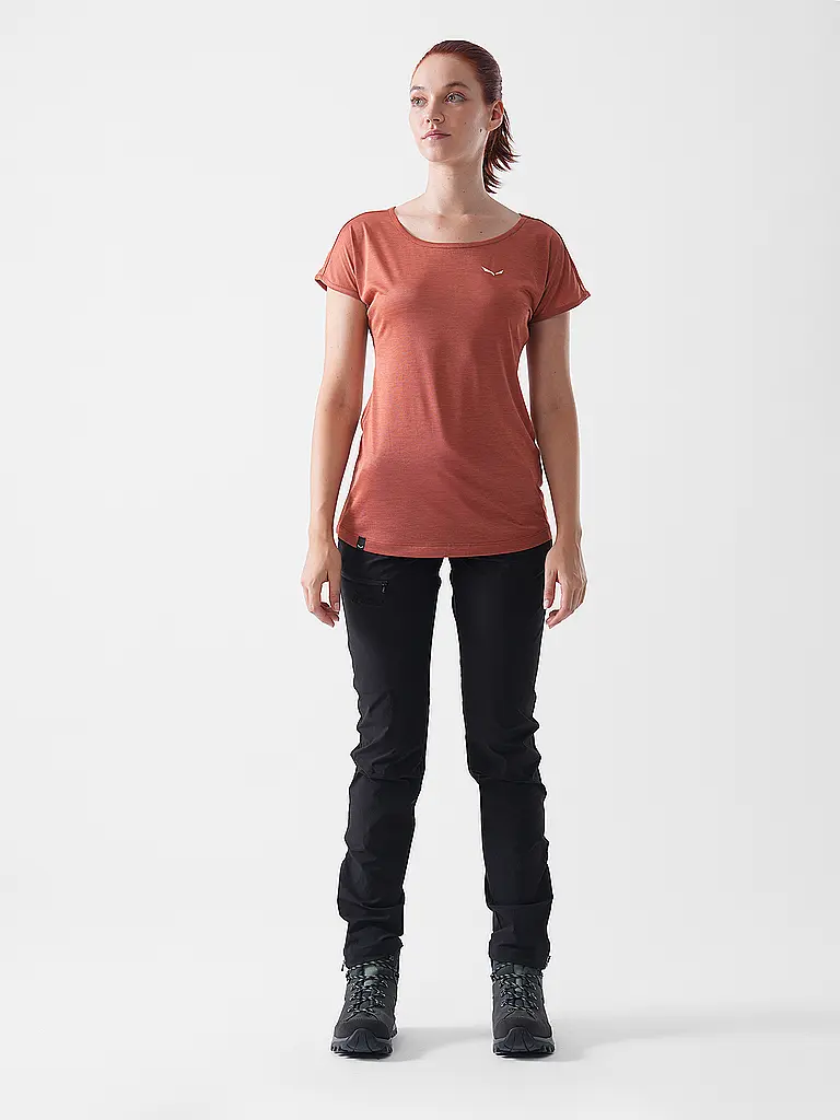 SALEWA | T-shirt de sport à manches courtes Puez Melange Dry pour femmes | Cuivre