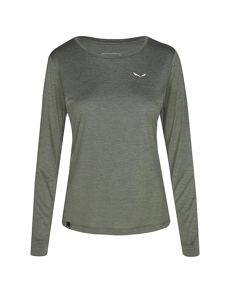 SALEWA | T-shirt de sport à manches longues pour femme Puez Melange Dry'Ton | Vert foncé