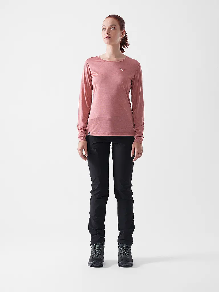 SALEWA | T-shirt de sport à manches longues pour femme Puez Melange Dry'Ton | Rouge