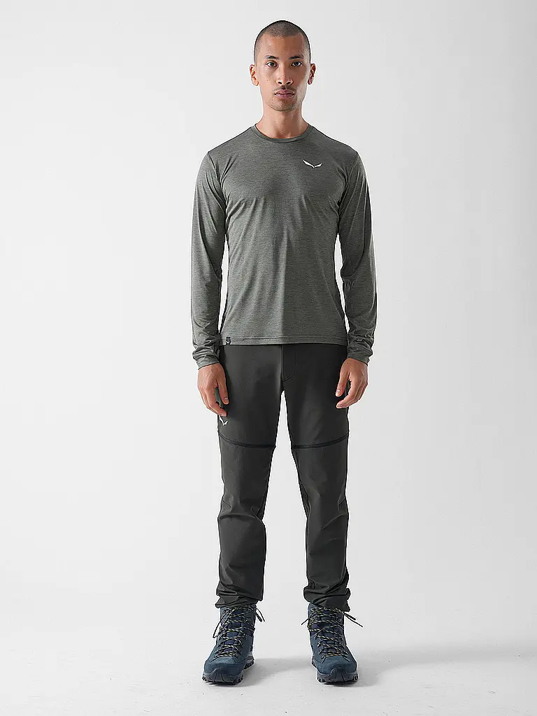 SALEWA | T-shirt de sport à manches longues pour homme Puez Melange Dry'Ton | Olive