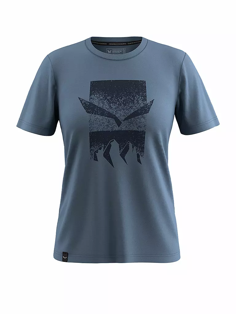 SALEWA | T-shirt de sport femme Eagle 3 Cime | Bleu foncé