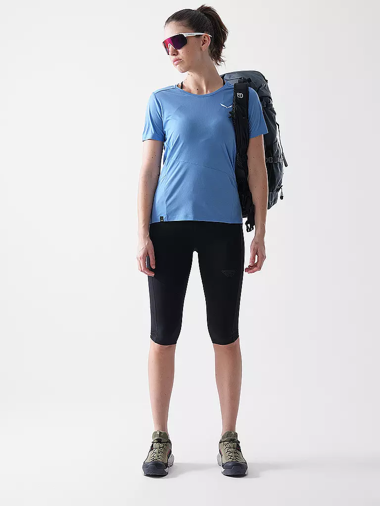 SALEWA | T-shirt de sport fonctionnel pour femmes Puez Sporty Dry'Ton | Bleu clair