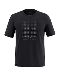 SALEWA | T-shirt de sport homme Eagle Dotted Merino | Noir