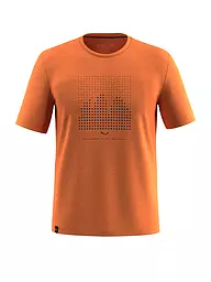 SALEWA | T-shirt de sport homme Eagle Dotted Merino | Orange