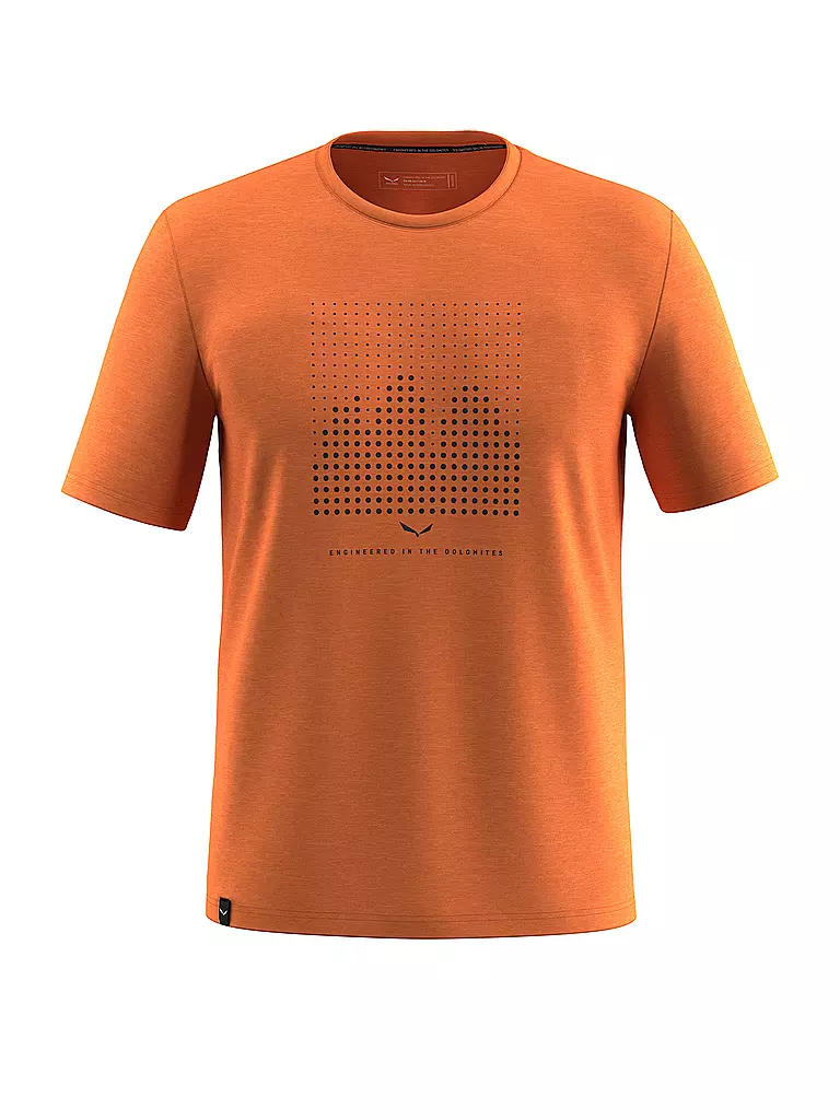 SALEWA | T-shirt de sport homme Eagle Dotted Merino | Orange