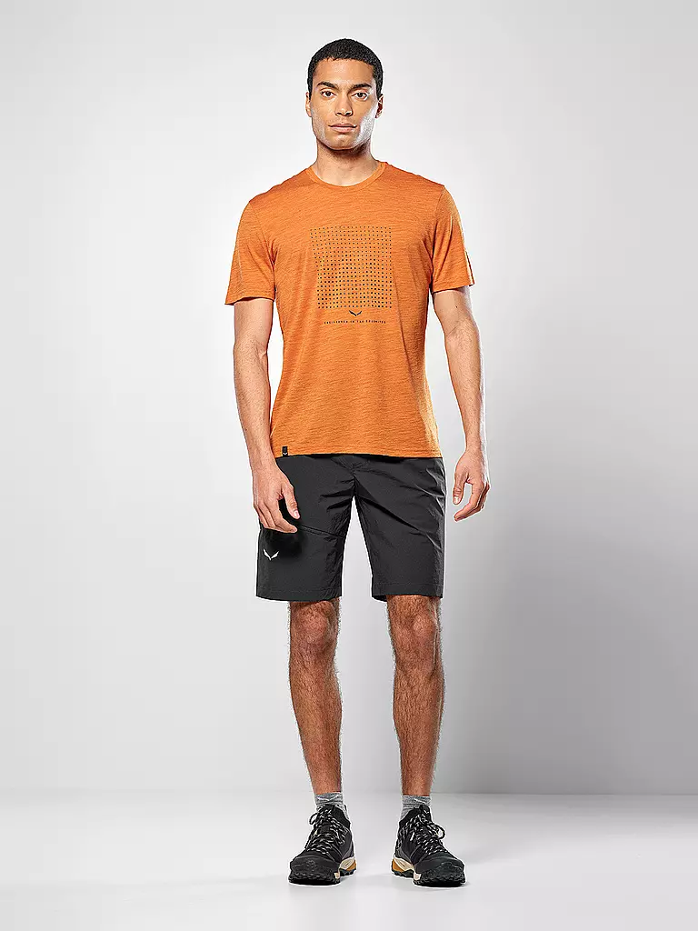 SALEWA | T-shirt de sport homme Eagle Dotted Merino | Orange