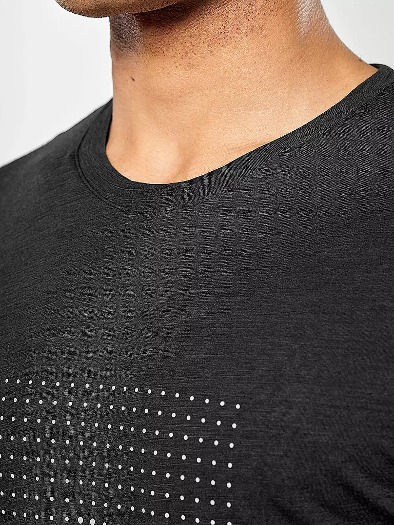 SALEWA | T-shirt de sport homme Eagle Dotted Merino | Noir