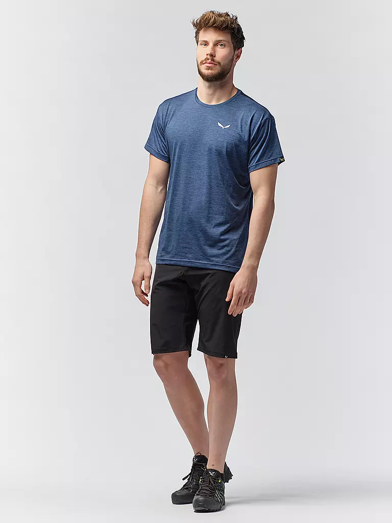 SALEWA | T-shirt de sport homme Puez Melange Dry | Bleu foncé