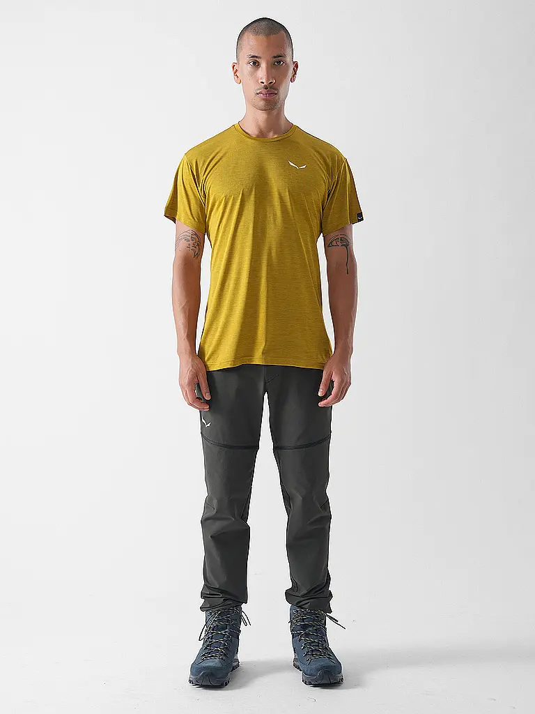 SALEWA | T-shirt de sport homme Puez Melange Dry | Or