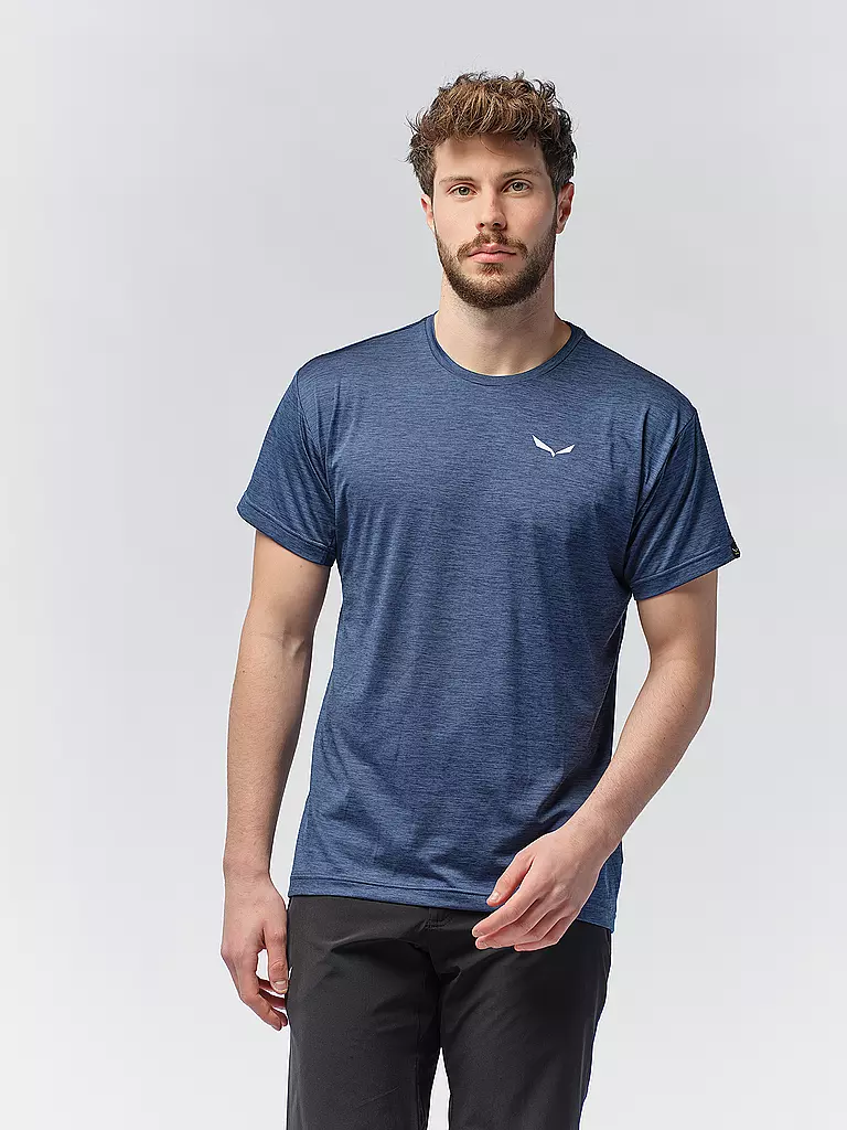 SALEWA | T-shirt de sport homme Puez Melange Dry | Bleu foncé