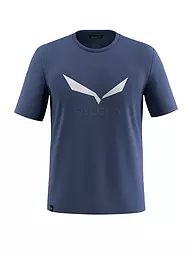 SALEWA | T-shirt de sport homme Solidlogo Dri-Release® | Bleu foncé