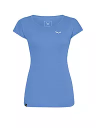 SALEWA | T-shirt de sport à manches courtes Puez Melange Dry pour femmes | Bleu clair