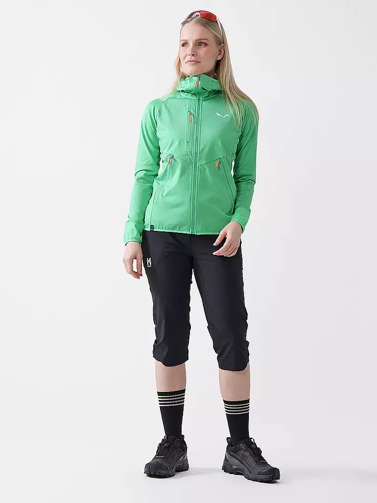 SALEWA | Veste à capuche femme Agner Hybrid Polarlite Durastretch | Vert