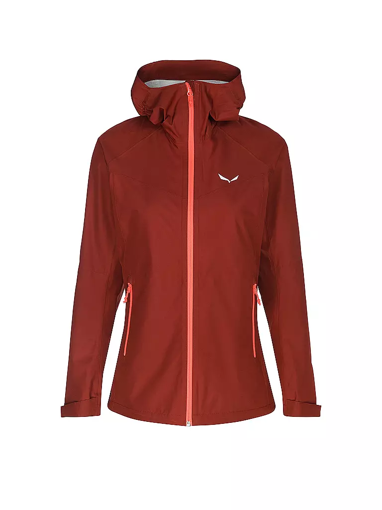 SALEWA | Veste de randonnée femme Puez Aqua Powertex à capuche | Rouge foncé